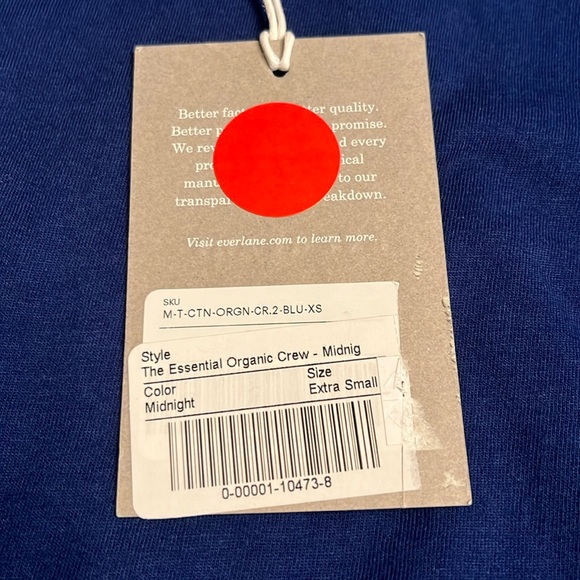 Everlane Men’s Essential 100% organic cotton crew neck tee midnight blue Size XS - Picture 5 of 7